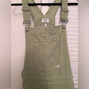 Sunday Best by Aritzia Sage Green Corduroy Overalls